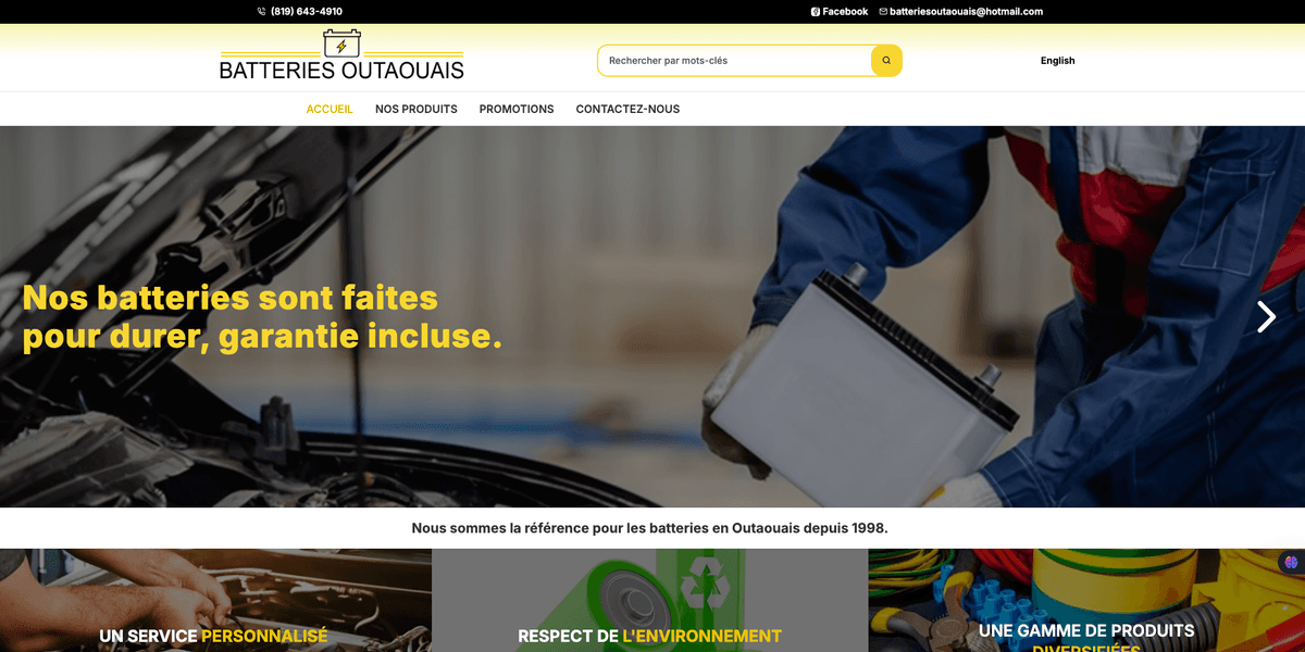 Batteries Outaouais project screenshot